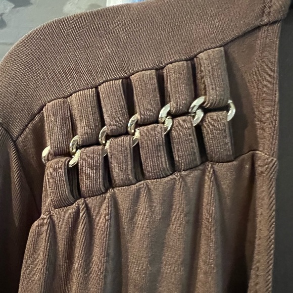 Gorgeous Chico Tan Chain Links Cardigan-Jacket - Picture 4 of 7